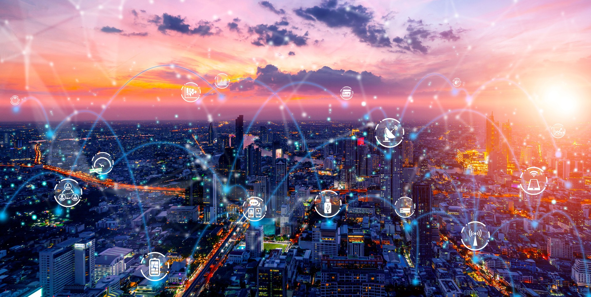 Advanced communication and global internet network connection in smart city